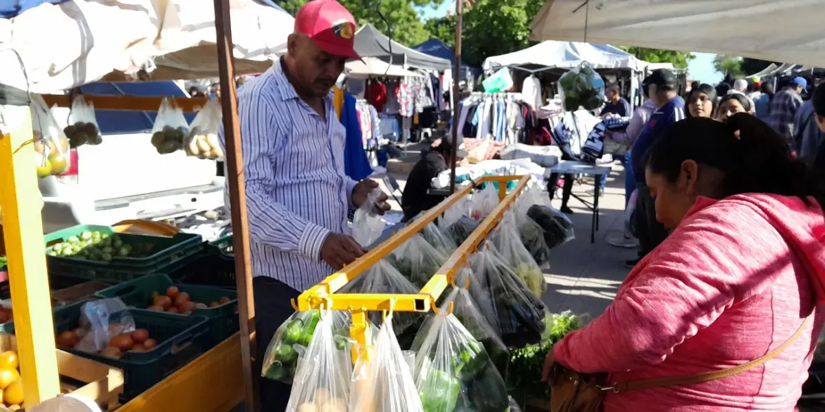 Verduras frescas a bajo precio en tianguis y en puesto de calle en Villa Juárez