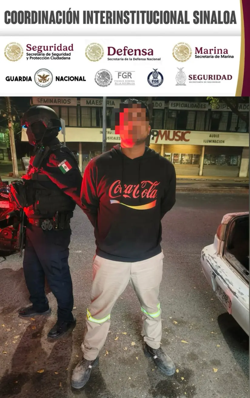 Persona detenida en Culiacán