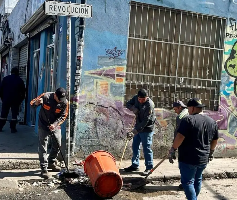 Limpieza de calles en Tijuana.