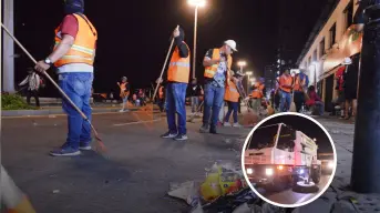 Los héroes de la limpieza del Carnaval de Mazatlán: dejan reluciente de limpio