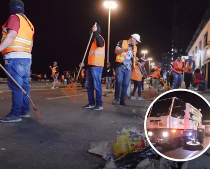 Los héroes de la limpieza del Carnaval de Mazatlán: dejan reluciente de limpio