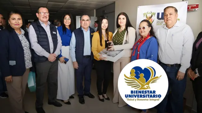 La Unidad de Bienestar Universitario, recibe una donación de 18 trenzas. Foto: Cortesía.