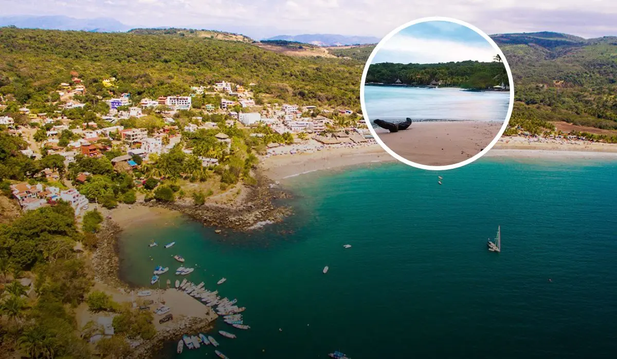 Esta es la Playa Chacalilla ubicada en Nayarit. Foto: México Real.