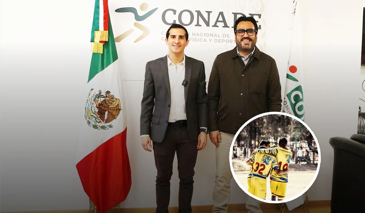 El alcalde Juan de Dios Gámez Mendívil y el director de Conade, Rommel Pacheco, acuerdan fortalecer la infraestructura deportiva en Culiacán.