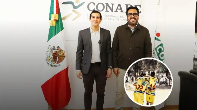 El alcalde Juan de Dios Gámez Mendívil y el director de Conade, Rommel Pacheco, acuerdan fortalecer la infraestructura deportiva en Culiacán.