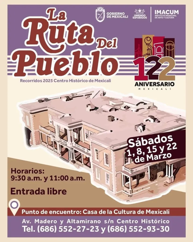  Recorridos históricos en Mexicali.