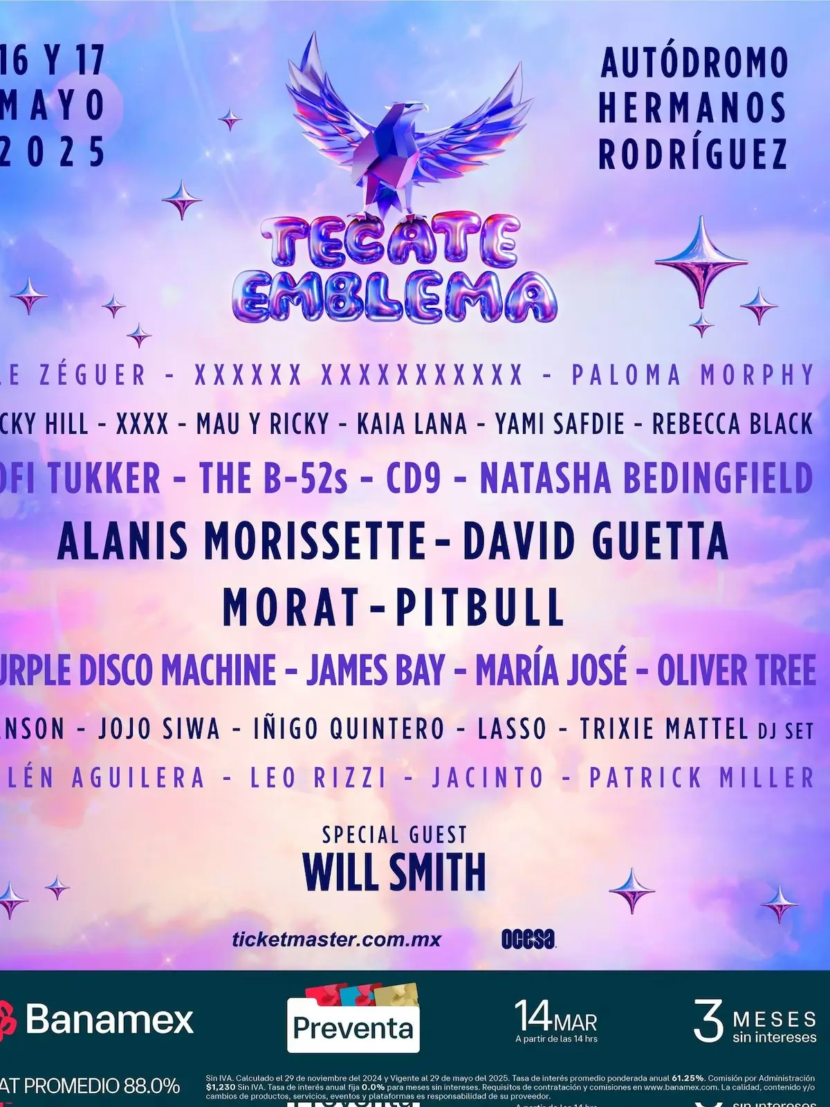 No te pierdas del Tecate Emblema 2025, uno de los festivales más esperados en CDMX. Imagen: Cortesía