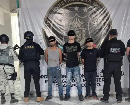 Golpe a la delincuencia en Acapulco; detienen a tres hombres y decomisan armamento y droga