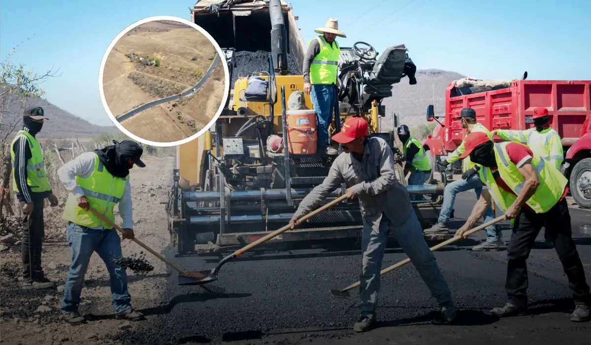 Trabajos de reencarpetado en La Chilla, sindicatura de Tacuichamona mejorando la seguridad y accesibilidad para los habitantes de la comunidad. Foto: Ayuntamiento de Culiacán.