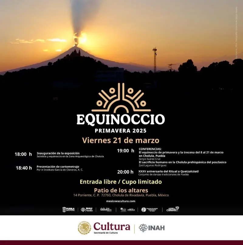 Aprovecha cada una de las actividades que se realizarán en la Zona Arqueológica de Cholula.