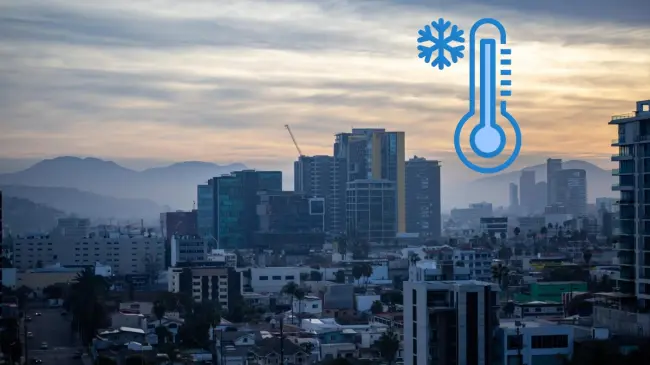 Baja California espera bajas temperaturas por un nuevo frente frío. Edición de foto: TBN