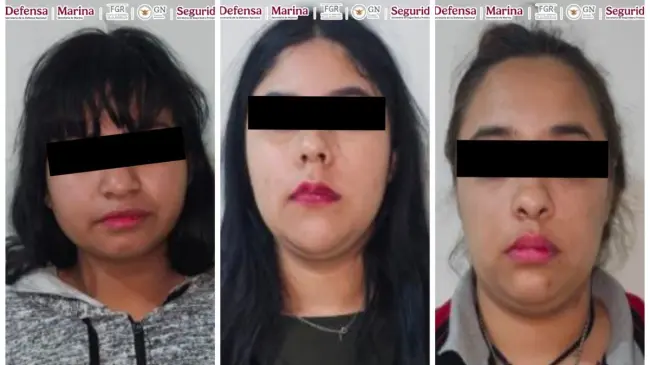Mujeres detenidas en Culiacán y Mocorito.