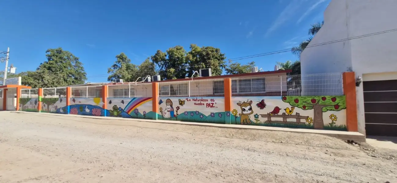 Mural La Naturaleza es Nuestra ´Paz en la comunidad El Limón de Los Ramos