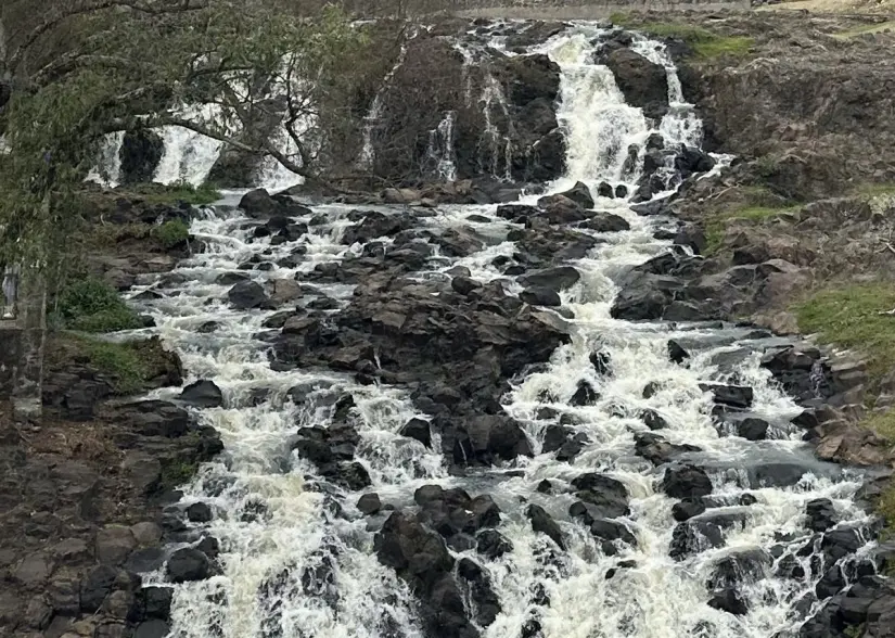 Fotografía de las cascadas de los Prismas Basálticos. Foto: Axel Orlando Arenas Vergara