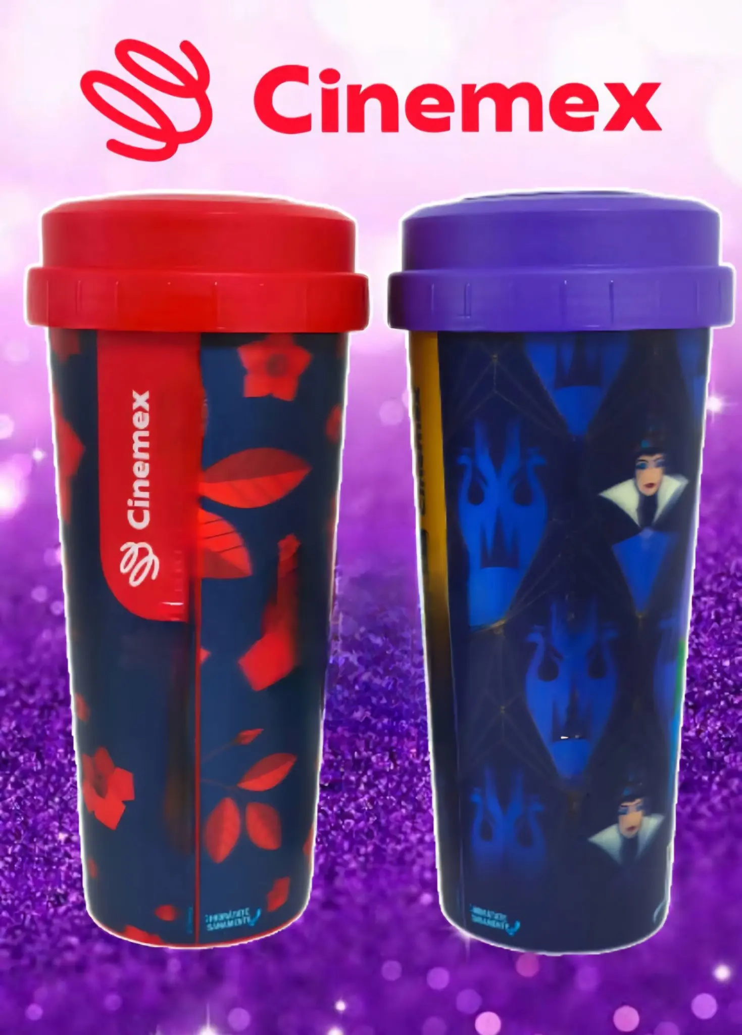 Los vasos que incluye el combo de Blanca Nieves, Foto: Cortesía