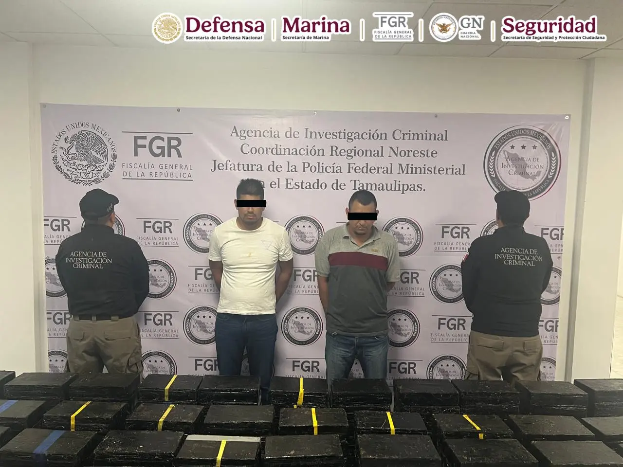 utoridades aseguran 389 paquetes con metanfetamina en un tractocamión detenido en un punto de revisión en Tamaulipas.