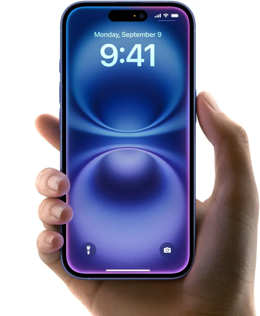 El iPhone 16 cuenta con pantalla de primer nivel y rendimiento propio de un gama alta. Foto: Apple