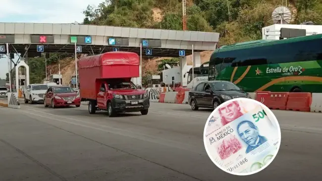 Entran más de 500 vehículos a Acapulco por hora por la caseta de La Venta. Foto:Cortesía.