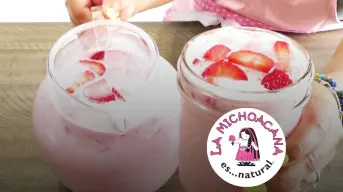 Receta; prepara las aguas frescas de fresas con cremas al estilo de La Michoacana