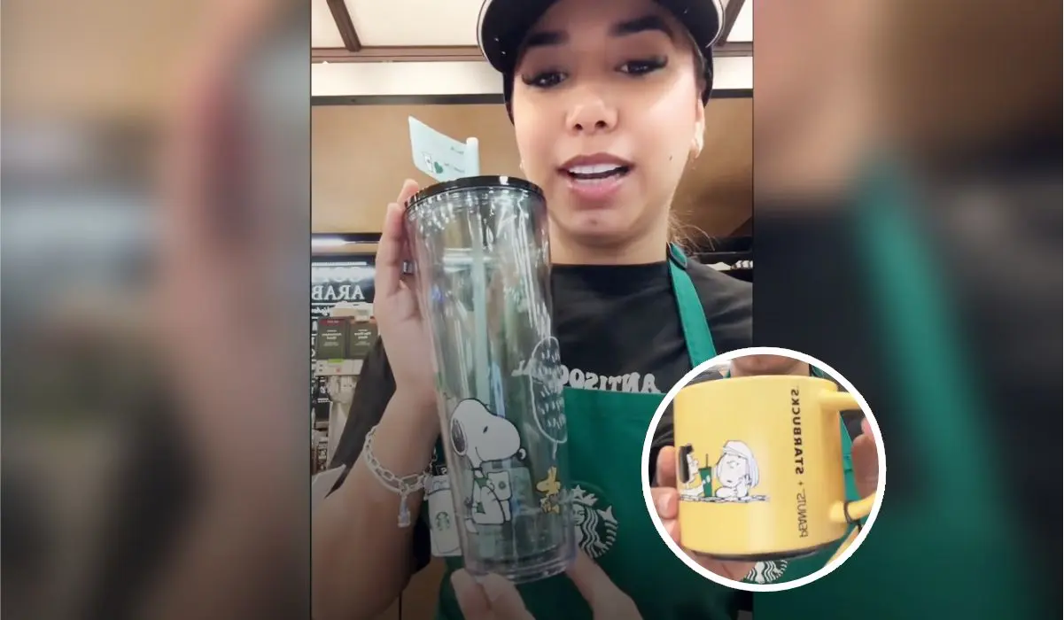 Colección de Snoopy de Starbucks llegara a México en los próximos días Foto: nanyyycoronel (TikTok)