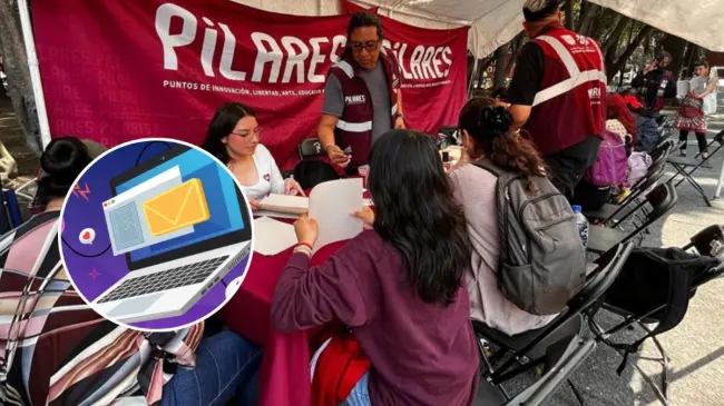 Anuncia los resultados de la Beca Pilares de la CDMX. Foto: Cortesía