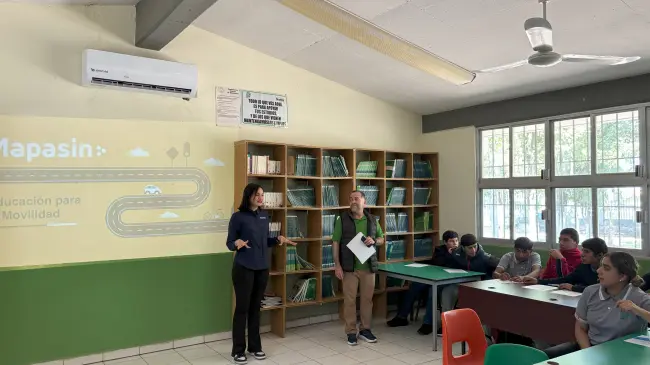 Los estudiantes de COBAES de San Pedro recibieron el taller de seguridad vial de Mapasin.