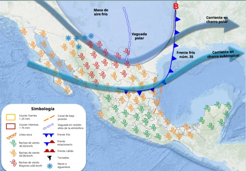 Clima en Baja California para este sábado 15 de marzo: lluvias, frío y posible nieve