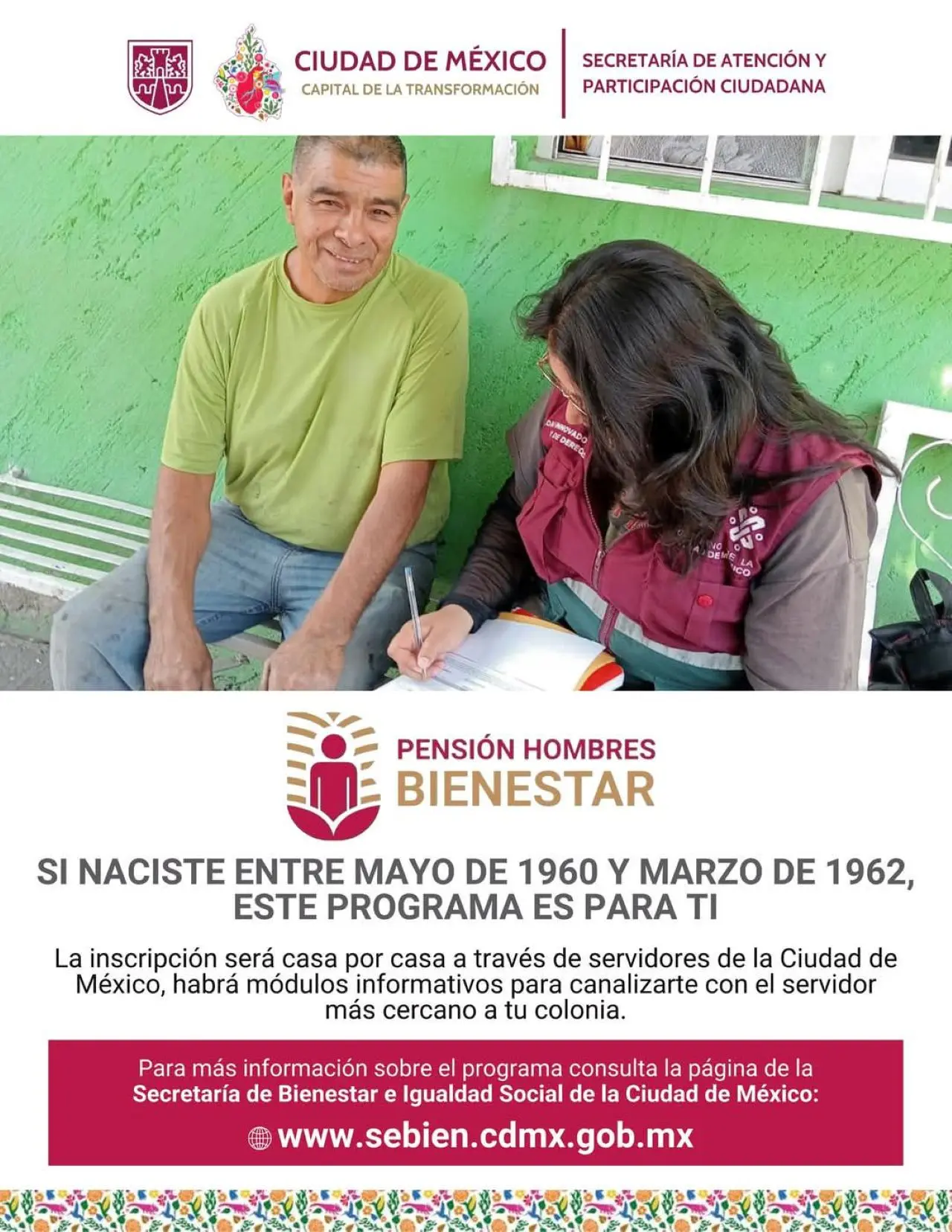 Pensión para Hombres en la CDMX en 2025. Foto: Cortesía