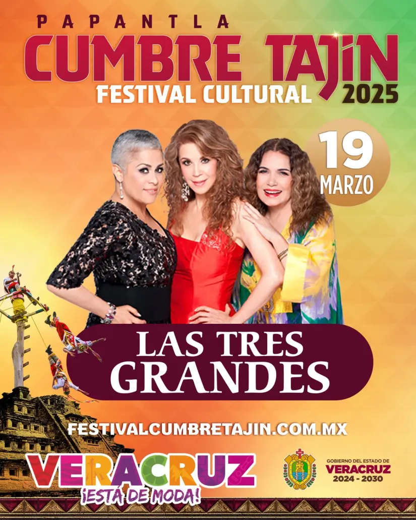 Las tres grandes, invitadas al Festival Cultural Cumbre Tajín 2025. Foto: Cortesía.