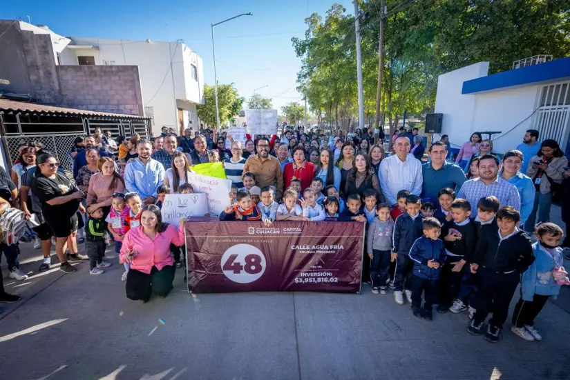 Culiacán avanza con la pavimentación de la calle Agua Fría en la colonia Progreso