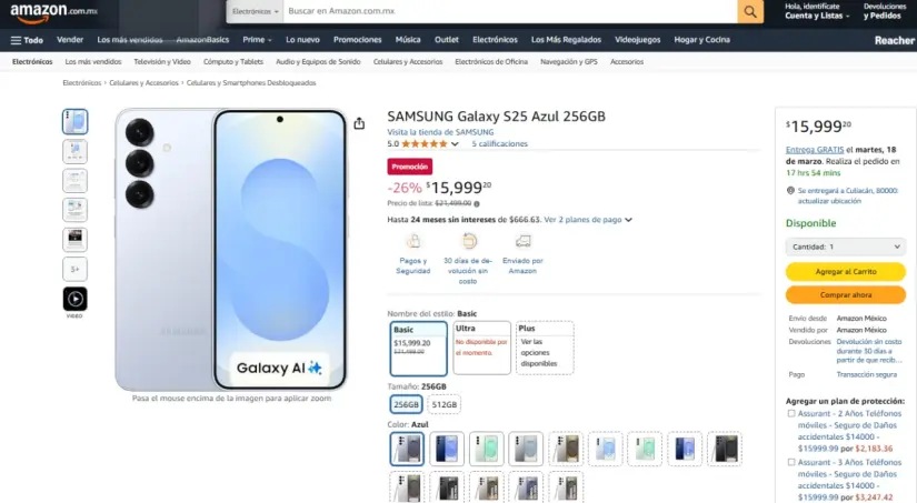 Samsung Galaxy S25: el favorito de la gama alta con descuento en Amazon