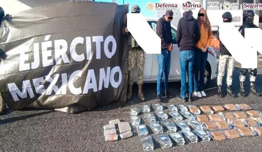 Detienen a tres personas con drogas valuadas en más de 300 millones de pesos en Baja California