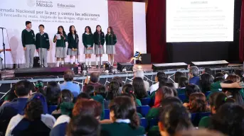 Mil 500 estudiantes participan en la Jornada Nacional por la Paz y contra las Adicciones en la CDMX