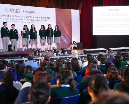 Mil 500 estudiantes participan en la Jornada Nacional por la Paz y contra las Adicciones en la CDMX