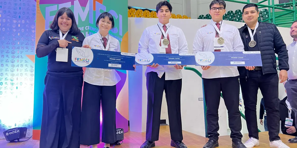 Alumnos de CECyTE Sinaloa ganan primer lugar en la Feria Mexicana de Ciencias e Ingenierías