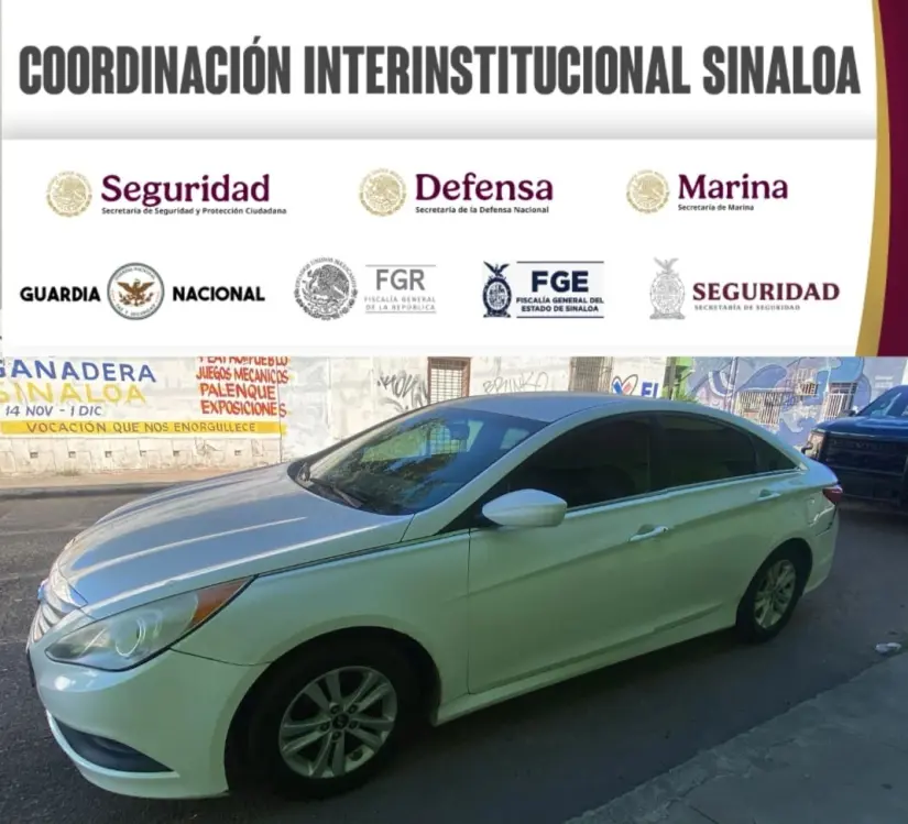 Recuperan Hyundai Sonata reportado como robado en la capital de Sinaloa