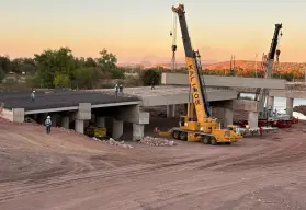 Fotos; así va la construcción del puente vehicular sobre el río Humaya; unirá el bulevar Sánchez Alonso con Santa Fe