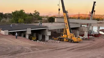 Fotos; así va la construcción del puente vehicular sobre el río Humaya; unirá el bulevar Sánchez Alonso con Santa Fe