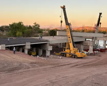 Fotos; así va la construcción del puente vehicular sobre el río Humaya; unirá el bulevar Sánchez Alonso con Santa Fe