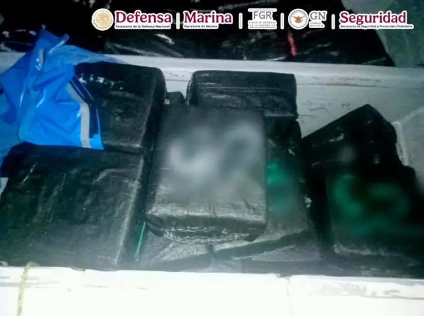 En baja California sur, aseguran alrededor de 4.5 toneladas de cocaína y detienen a cuatro personas