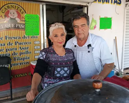 Francisco Padilla dejó el taxi para emprender su negocio de carnitas en Los Ángeles, Culiacán