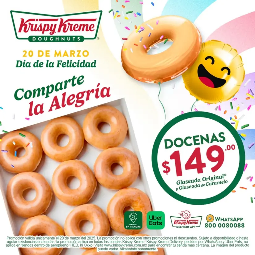 ¡Día de la Felicidad en Krispy Kreme! Así puedes conseguir donas gratis hoy