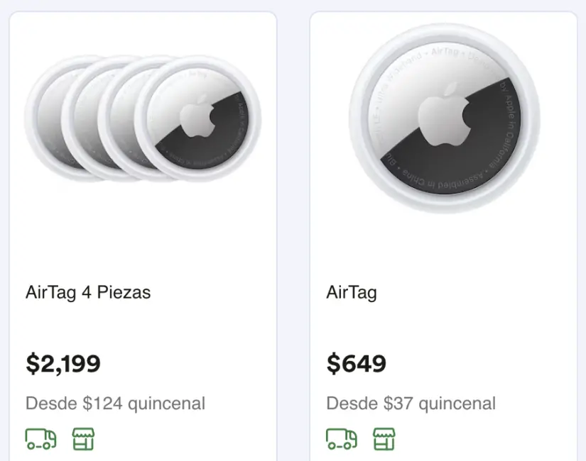 Airtags en Coppel.com.