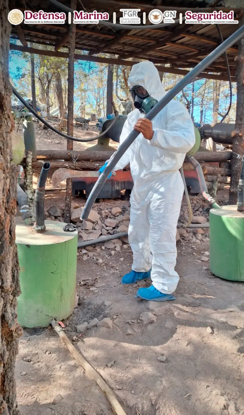 Autoridades desmantelan mega laboratorio de drogas sintéticas en Zacatecas