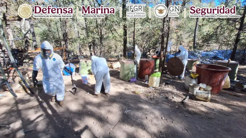 Autoridades desmantelan mega laboratorio de drogas sintéticas en Zacatecas