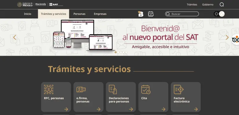 Portal del Simulador dl SAT para saber el saldo a favor que tienes en tus impuestos. Foto: Captura www.sat.gob.mx