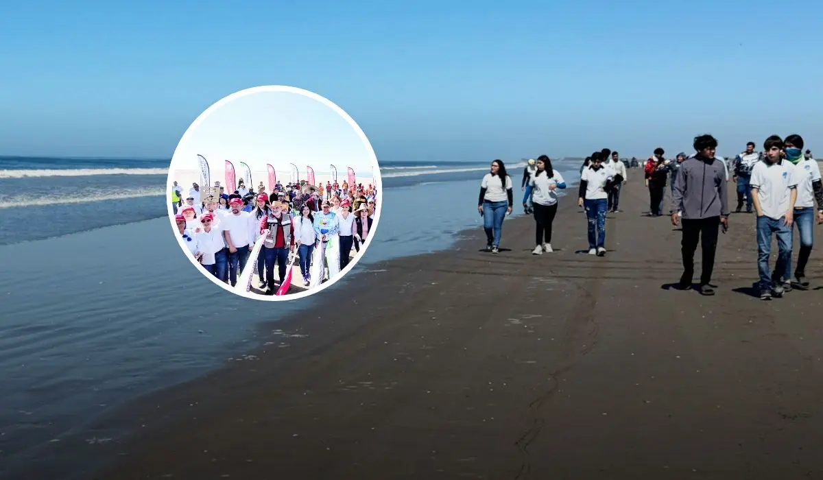 Jóvenes del CBTA 261 de Villa Juárez comparten su entusiasmo en limpieza de playas