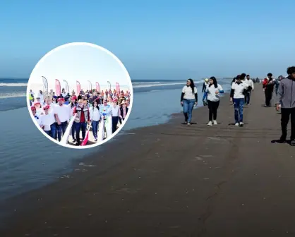 Estudiantes del CBTA 261 se suman al programa de Limpieza de Playas en Navolato