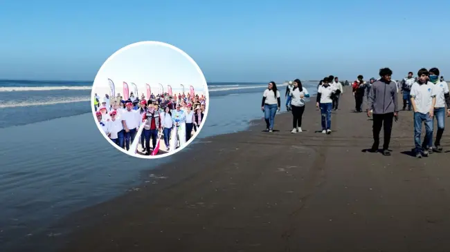 Jóvenes del CBTA 261 de Villa Juárez comparten su entusiasmo en limpieza de playas