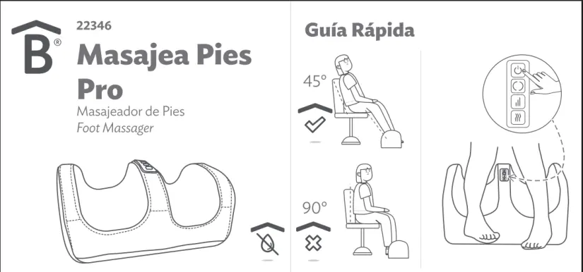 Instrucciones para usar el Masajea Pies Pro. Foto: Betterware